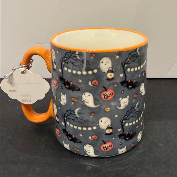 10 STRAWBERRY STREET HALLOWEEN/FALL COFFEE MUG w/ GHOSTS CATS BATS PUMPKINS- NEW - Picture 3 of 11